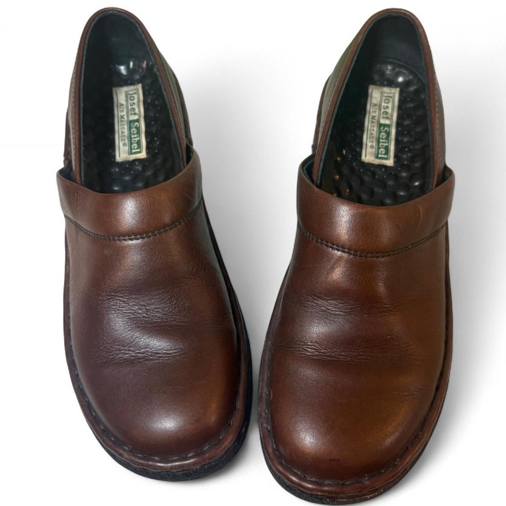 Josef Seibel Dark Brown Leather Loafers